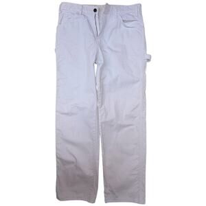 Dickies Carpenter Pants Mens 32x32 White Workwear Utility Straight